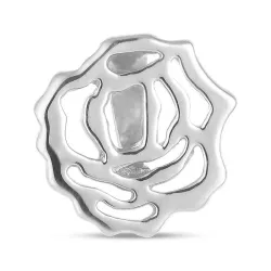 Geboorte bloem Juni roos hanger in zilver