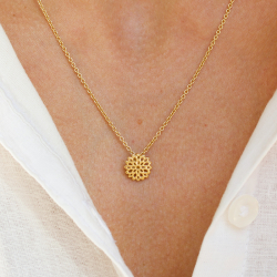 Geboorte bloem november chrysant hanger in verguld sterlingzilver