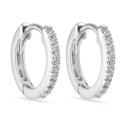 12 mm zirkoon creool in zilver