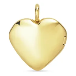 15 x 16 mm hart medaillon in verguld sterlingzilver