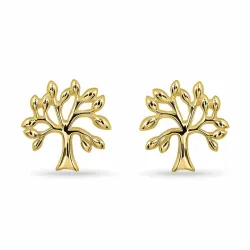 boom van het leven oorsteker in verguld sterlingzilver