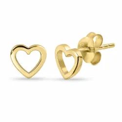 hart oorsteker in verguld sterlingzilver