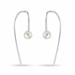 parel oorhaakjes in zilver