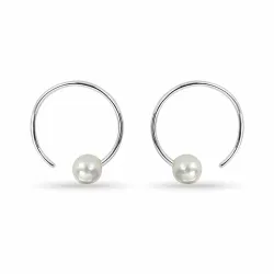 parel oorhaakjes in zilver