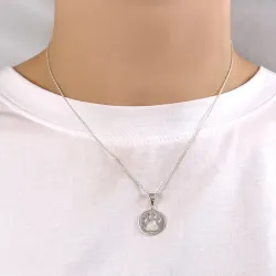 rond poot hanger in zilver - Little Ones