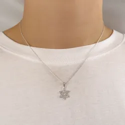 sneeuwvlokken hanger in zilver