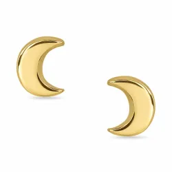 maan oorbellen in verguld sterlingzilver