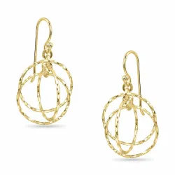 lange oorbellen in verguld sterlingzilver