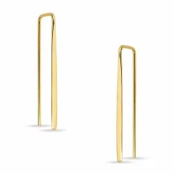 lange oorbellen in verguld zilver