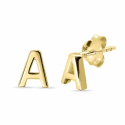 letter a oorsteker in verguld zilver - My Letter