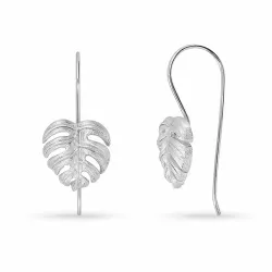 blad oorhaakjes in zilver