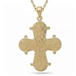 dagmarkruis met onze vader ketting in verguld sterlingzilver met hanger in verguld sterlingzilver