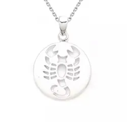 de schorpioen ketting in zilver met hanger in zilver