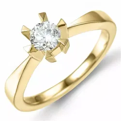 0,40 ct solitaire ring in 14 karaat goud