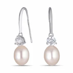 7,5-8 mm parel oorbellen in zilver