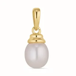parel hanger in verguld sterlingzilver