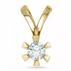 diamant solitaire hanger in 14 caraat goud 0,50 ct