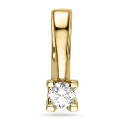 diamant solitaire hanger in 14 caraat goud 0,10 ct