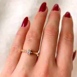 0,20 ct solitaire ring in 14 karaat goud