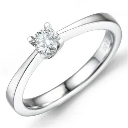 0,30 ct solitaire ring in 14 karaat witgoud