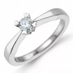 campagne - diamant ring in 14 karaat witgoud 0,20 ct