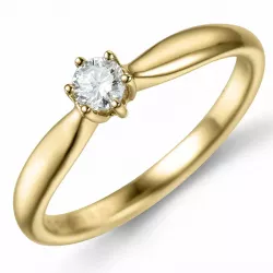 campagne - diamant ring in 14 karaat goud 0,20 ct