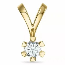 0,40 ct lab grown diamant solitaire hanger in 14 caraat goud 0,40 ct