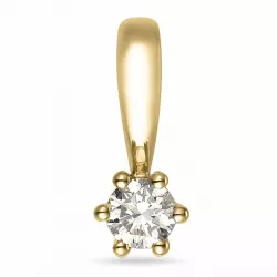 diamant solitaire hanger in 14 caraat goud 0,10 ct