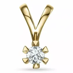 0,30 ct lab grown diamant solitaire hanger in 14 caraat goud 0,30 ct