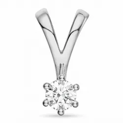 campagne - diamant hanger in 14 caraat witgoud 0,30 ct