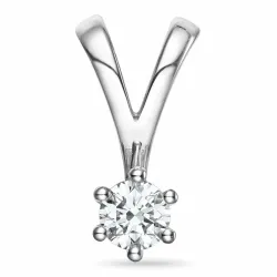 0,40 ct lab grown diamant solitaire hanger in 14 caraat witgoud 0,40 ct