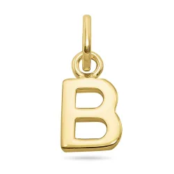 letter b hanger in verguld sterlingzilver