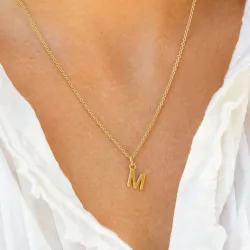 letter m hanger in verguld sterlingzilver - My Letter