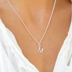 letter m hanger in zilver - My Letter