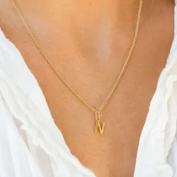 letter n hanger in verguld sterlingzilver - My Letter