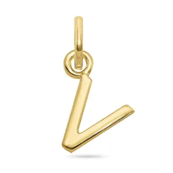 letter v hanger in verguld sterlingzilver - My Letter