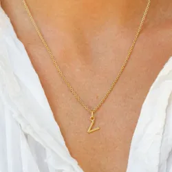 letter v hanger in verguld sterlingzilver - My Letter