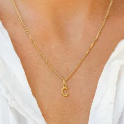 letter c hanger in verguld sterlingzilver - My Letter