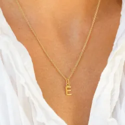 letter e hanger in verguld sterlingzilver - My Letter