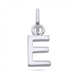letter e hanger in zilver