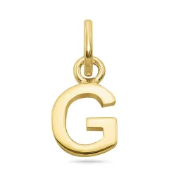 letter g hanger in verguld sterlingzilver