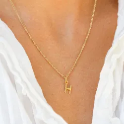 letter h hanger in verguld sterlingzilver - My Letter