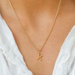 letter k hanger in verguld sterlingzilver - My Letter