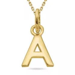 letter a ketting in verguld sterlingzilver met hanger in verguld sterlingzilver - My Letter