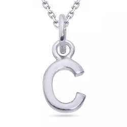 letter c ketting in zilver met hanger in zilver - My Letter