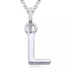 letter l ketting in zilver met hanger in zilver - My Letter