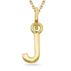 letter j ketting in verguld sterlingzilver met hanger in verguld sterlingzilver - My Letter