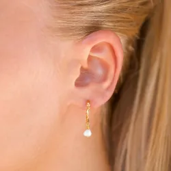 parel halfcreool in verguld sterlingzilver - Lumé Etched