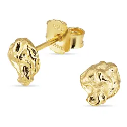 oorsteker in verguld sterlingzilver - Lumé Etched