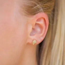 oorsteker in verguld sterlingzilver - Lumé Etched